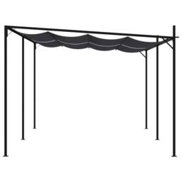Berkfield Home Gazebo with Retractable Roof 600x300x233 cm Anthracite in Black - Size: 600 x 300 x 233 cm - thumbnail 5