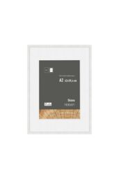 nielsen Skava A2 Wooden Picture Frame With A3 Mount & Glass Front in White - thumbnail 1