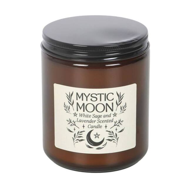 Something Different Mystic Moon Sage & Lavender Scented Candle in Amber - image 1