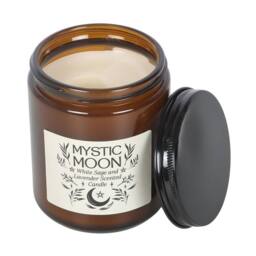 Something Different Mystic Moon Sage & Lavender Scented Candle in Amber - thumbnail 2