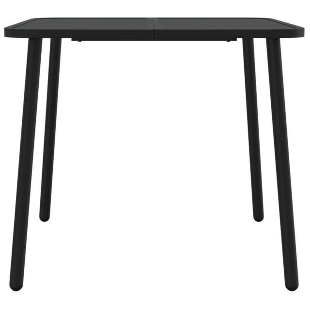 Berkfield Home Garden Table Anthracite 80x80x71 cm Steel in Black - Size: 80 x 80 x 71 cm - image 1