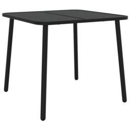 Berkfield Home Garden Table Anthracite 80x80x71 cm Steel in Black - Size: 80 x 80 x 71 cm - thumbnail 3