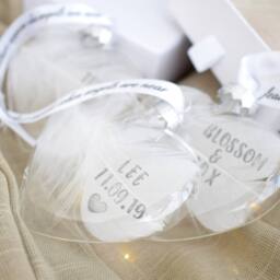 Amaya Rose Ltd In Memory Bauble. Personalised Wording Mum Cat Dog Pet Baby in Clear - thumbnail 8