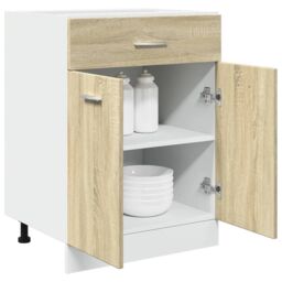 Berkfield Home Drawer Bottom Cabinet Lyon Sonoma Oak 60x46x81.5 cm Engineered Wood in Brown - thumbnail 4