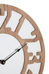 Orsina Vitus Carved Wood Wall Clock in Brown - thumbnail 3