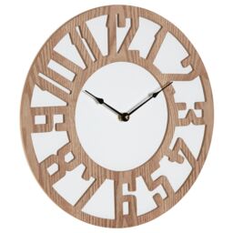Orsina Vitus Carved Wood Wall Clock in Brown - thumbnail 2