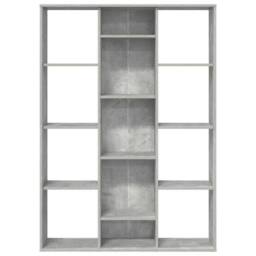Berkfield Home Room Divider/Book Cabinet Concrete Grey 100x24x140 cm Engineered Wood - Size: 100 x 24 x 140 cm - thumbnail 5