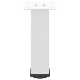 Berkfield Home Coffee Table Legs 4 pcs White 42-44 cm Steel - thumbnail 5