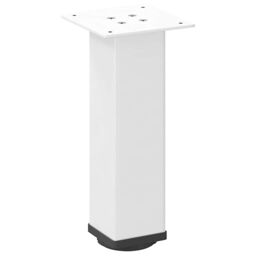 Berkfield Home Coffee Table Legs 4 pcs White 42-44 cm Steel - thumbnail 4