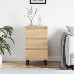 Berkfield Home Sideboard Sonoma Oak 40x35x70 cm Engineered Wood in Light Tan - Size: 40 x 35 x 70 cm - thumbnail 2