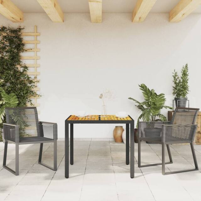 Berkfield Home Beautiful Garden Chairs 2 pcs Black Poly Rattan - image 1