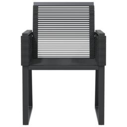 Berkfield Home Beautiful Garden Chairs 2 pcs Black Poly Rattan - thumbnail 5