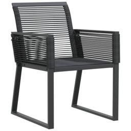 Berkfield Home Beautiful Garden Chairs 2 pcs Black Poly Rattan - thumbnail 4