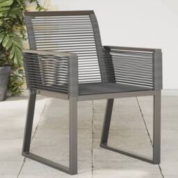 Berkfield Home Beautiful Garden Chairs 2 pcs Black Poly Rattan - thumbnail 2