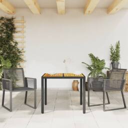 Berkfield Home Beautiful Garden Chairs 2 pcs Black Poly Rattan - thumbnail 1