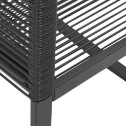 Berkfield Home Beautiful Garden Chairs 2 pcs Black Poly Rattan - thumbnail 8