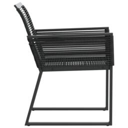 Berkfield Home Beautiful Garden Chairs 2 pcs Black Poly Rattan - thumbnail 6