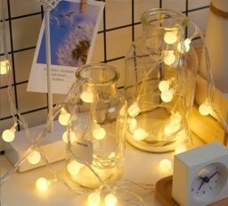 Leaper 5 Metres 20 Lamps Warm White Ball Solar Camping Light String in Yellow - thumbnail 5