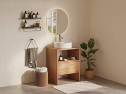 Vente-unique Solid Oak Vanity Unit - Light Natural - 60 Cm - CAVIZO in Light Oak - thumbnail 1