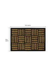 JVL Alba Woven Tuffscrape Doormat 40x60cm Squares in Natural - Size: 40 cm x 60 cm - thumbnail 5