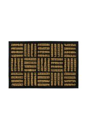 JVL Alba Woven Tuffscrape Doormat 40x60cm Squares in Natural - Size: 40 cm x 60 cm - thumbnail 1