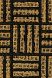 JVL Alba Woven Tuffscrape Doormat 40x60cm Squares in Natural - Size: 40 cm x 60 cm - thumbnail 3