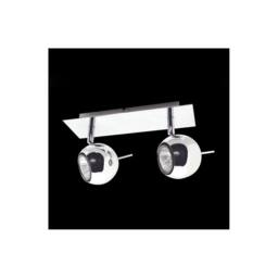 Netlighting Hary Modern 2 Light Twin Ceiling Spotlight GU10 in Silver