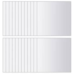 Berkfield Home 24 pcs Mirror Tiles Square Glass in Silver - thumbnail 4
