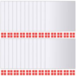 Berkfield Home 24 pcs Mirror Tiles Square Glass in Silver - thumbnail 1
