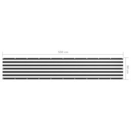 Berkfield Home Balcony Screen Anthracite & White 90x500 cm Oxford Fabric - thumbnail 5