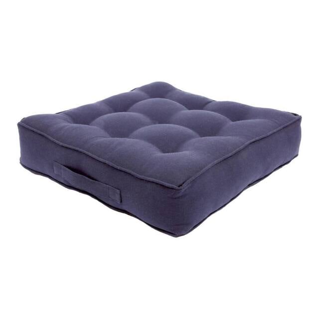 Harbour Housewares Square Armchair Booster Cushion - 50 x 50cm in Navy - Size: 50 x 50 cm - image 1