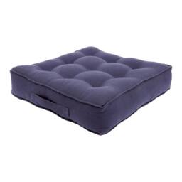 Harbour Housewares Square Armchair Booster Cushion - 50 x 50cm in Navy - Size: 50 x 50 cm - thumbnail 1