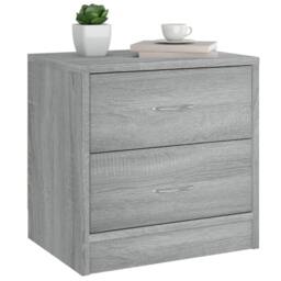 Berkfield Home Classic Bedside Cabinet Grey Sonoma 40x30x40 cm Engineered Wood - Size: 40 x 30 x 40 cm - thumbnail 1