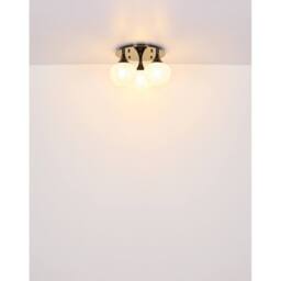 Netlighting Maxy Globe Ceiling Light White Matt Opal Glass Shade 3x E27 - thumbnail 5