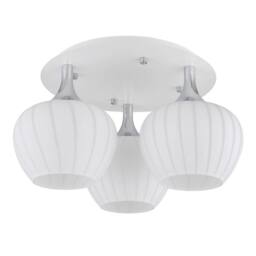 Netlighting Maxy Globe Ceiling Light White Matt Opal Glass Shade 3x E27 - thumbnail 2
