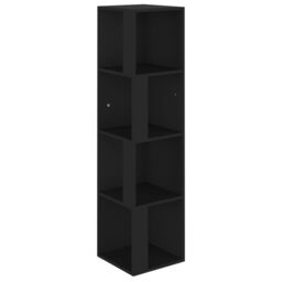 Berkfield Home Corner Cabinet Black 33x33x132 cm Engineered Wood - Size: 33 x 33 x 132 cm - thumbnail 2