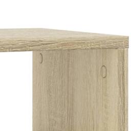 Berkfield Home Side Table with Wheels Sonoma Oak 50x30x55 cm Engineered Wood in Light Tan - Size: 50 x 30 x 55 cm - thumbnail 8
