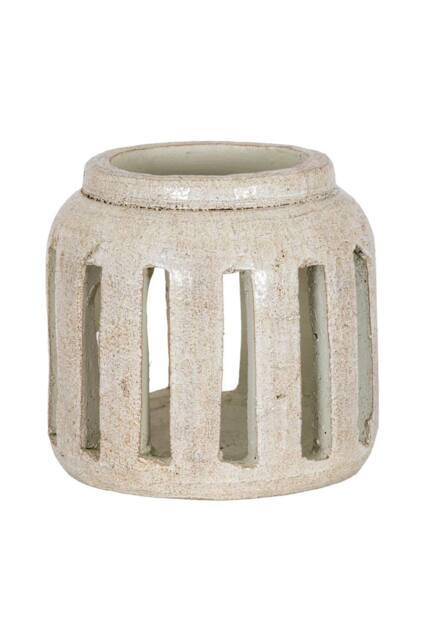 KDMD Tarn Collection Large Sculptural Pillar Candle Holder in White - image 1