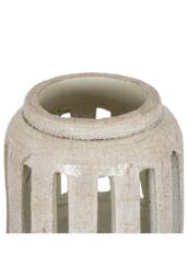 KDMD Tarn Collection Large Sculptural Pillar Candle Holder in White - thumbnail 2