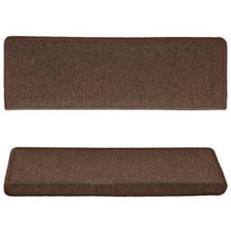 Berkfield Home Carpet Stair Treads 15 pcs 65x21x4 cm Brown - Size: Medium - thumbnail 4