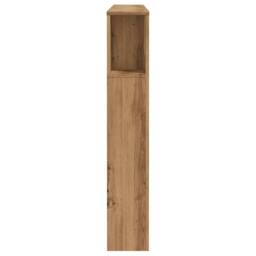 Berkfield Home Headboard Cabinet Artisan Oak 140x18.5x102.5 cm Engineered Wood in Brown - thumbnail 5