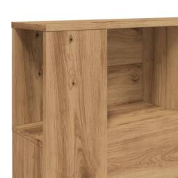 Berkfield Home Headboard Cabinet Artisan Oak 140x18.5x102.5 cm Engineered Wood in Brown - thumbnail 7