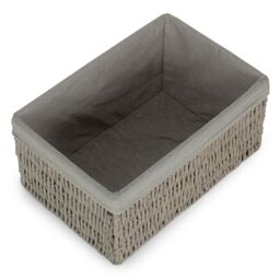 Red Hamper Grey Paper Rope Storage Basket with Grey Cotton Lining - Size: XL - thumbnail 2