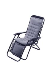 Living and Home 125cm x 48cm Grey Thickened Garden Bench Seat Cushion - Size: 125 cm x 48 cm - thumbnail 3