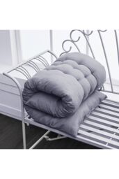 Living and Home 125cm x 48cm Grey Thickened Garden Bench Seat Cushion - Size: 125 cm x 48 cm - thumbnail 2