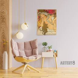 "Artery8 Mucha Salon Des Cent Art Nouveau Canvas Wall Art Print - Size: W18"" x H24""" - thumbnail 3