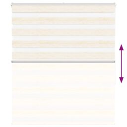 Berkfield Home Zebra Blind Marble Beige 125x150 cm Fabric Width 120.9 cm Polyester - thumbnail 5