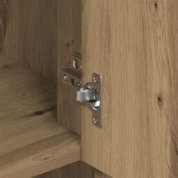 Berkfield Home Highboard Artisan Oak 80x33x150 cm Engineered Wood in Brown - Size: 80 x 33 x 150 cm - thumbnail 9