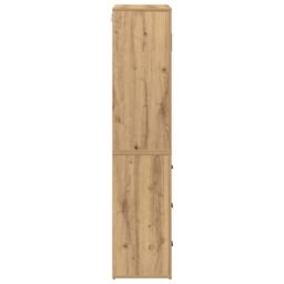 Berkfield Home Highboard Artisan Oak 80x33x150 cm Engineered Wood in Brown - Size: 80 x 33 x 150 cm - thumbnail 7