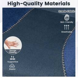 SPETLEK Flax Fabric Computer Desk Chair with 2D Headrest in Blue - Size: 0.6m2 - thumbnail 5